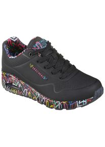 Skechers Damen Wedgesneaker "UNO-LOVING LOVE", Gr. 36, bunt, Lederimitat, sportlich, Schuhe, Freizeitschuh, Halbschuh, Schnürschuh mit coolem