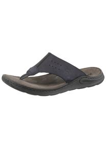 Josef Seibel Herren Zehentrenner "Maverick 05", Gr. 44, blau, Leder, casual, Schuhe, Sommerschuh, Pantolette, Sandale in Weite G (weit)