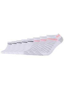 Skechers Damen Sneakersocken, Gr. 35, weiß, Baumwolle, Elasthan, Polyamid, unifarben mit Farbeinsatz, uni und meliert, Socken, stabilisierende