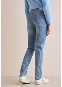Cecil Damen Slim-fit-Jeans, blau, casual, Gr. 26, unifarben, Jeans, 69% Baumwolle, 29% Polyester, 2% Elasthan, Jeans, High Waist
