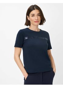 Brax Damen Kurzarmshirt "Style CIRA", blau, Gr. 34, 100% Baumwolle, Shirts