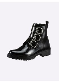 Heine Damen Stiefelette, Gr. 40, schwarz, Synthetik, modisch, Schuhe