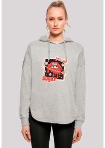 F4NT4STIC Damen Kapuzenpullover "Lips like sugar retro fashion Valentinstag", grau, casual, Gr. S, Obermaterial: 100% Baumwolle, Pullover, Premium