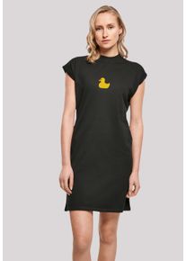 F4NT4STIC Damen Shirtkleid "Ente Gelb", schwarz, casual, Gr. 5XL, Obermaterial: 100% Baumwolle, Kleider, Print