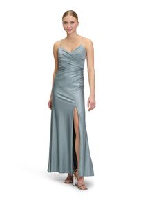 Vera Mont Damen Abendkleid "Vera Mont Abendkleid im Glitzer-Look", blau, feminin, Gr. 38, Obermaterial: 81% Polyamid, 19% Elasthan. Besatz: 100%