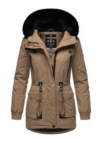 Marikoo Damen Wintermantel "Olessaa", grau, sportlich, Gr. XL, Obermaterial: 100% Baumwolle, Futter: 100% Polyester, Wattierung: 100% Polyester,