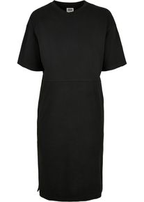 Urban Classics Damen Shirtkleid "Urban Classics Damen Ladies Organic Oversized Slit Tee Dress", schwarz, klassisch, Gr. XL, unifarben, 100%