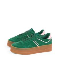 Tommy Jeans Damen Plateausneaker "THE GREENWICH FLATFORM SUEDE", Gr. 39, bunt, Veloursleder, Lederimitat, sportlich, Schuhe, Freizeitschuh,