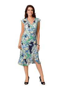 Damen Jerseykleid "HERMANN LANGE Collection Jerseykleid Selina", grün, Gr. 46, HERMANN LANGE Collection, 92% Polyester, 8% Elasthan, Kleider