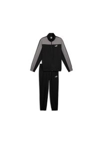 Puma Herren Jogginganzug "WOVEN COLORBLOCK TRACKSUIT", schwarz, sportlich, Gr. S, colorblocking, Twill, Obermaterial: 100% Polyester, Sportanzüge