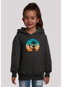 F4NT4STIC Mädchen Kapuzenpullover "Alien Peace Sign Sunset", schwarz, casual, Gr. 122, Obermaterial: 65% Baumwolle, 35% Polyester, Pullover, Premium