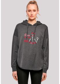 F4NT4STIC Damen Kapuzenpullover "Anti Valentinstag Roses are red", grau, casual, Gr. XL, Obermaterial: 100% Baumwolle, Pullover, Premium Qualität