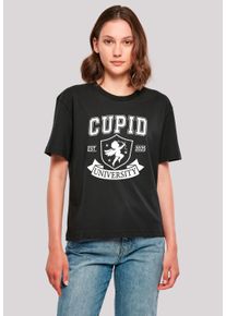 F4NT4STIC Damen T-Shirt "Cupid University Valentinstag", schwarz, casual, Gr. S, Obermaterial: 100% Baumwolle, Shirts, Premium Qualität