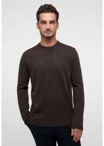 Eterna Herren Strickpullover, braun, casual, Gr. XXL, 100% Wolle (Merino), Pullover
