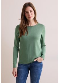 Cecil Damen Strickpullover, grün, casual, Gr. XXL, unifarben, Web, 60% Baumwolle, 40% Viskose, Pullover, im soften Baumwoll-Mix