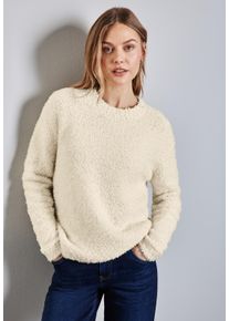 Street One Damen Rundhalspullover, beige, casual, Gr. 34, unifarben, Feinstrick, 69% Nylon, 30% Baumwolle, 1% Elasthan, Pullover, im angenehmen