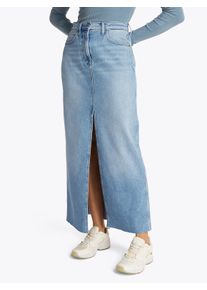 Tommy Jeans Damen Jeansrock "CLAIRE MAXI SKIRT BI0112", blau, casual, Gr. 26, unifarben, Denim/Jeans, Obermaterial: 81% Baumwolle, 18% Lyocell, 1%