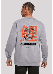 F4NT4STIC Herren Kapuzenpullover "Nishikigoi Koi Japan Grafik", grau, casual, Gr. XS, Obermaterial: 50% Baumwolle, 50% Polyester, Pullover, Print