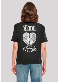 F4NT4STIC Damen T-Shirt "Love Eternal Herz in Händen", schwarz, casual, Gr. XL, Obermaterial: 100% Baumwolle, Shirts, Premium Y2K Streetwear