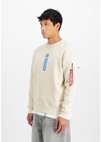 Herren Sweater "Alpha Industries Men - Sweatshirts Alpha Refl. Print Sweater", weiß, Gr. XXXL, Alpha Industries, Obermaterial: 80% Baumwolle, 20%