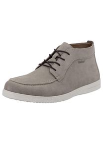 Rieker Herren Schnürboots, Gr. 45, beige, Veloursleder, unifarben, sportlich, Schuhe, Stiefelette, High-Top Sneaker, Klassik-Boots mit Lederinnensohle