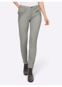 Heine Damen Webhose, braun, Gr. 42, unifarben, 98% Baumwolle, 2% Elasthan, Hosen