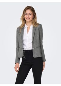 Only Damen Blusenblazer "ONLJENNY PRINTED BLAZER TLR", grau, modisch, Gr. M, unifarben, Obermaterial: 63% Viskose, 33% Polyester, 4% Elasthan, Blazer
