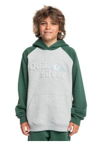 Quiksilver Kinder Hoodie "Age Of Blue Emboss", grau, Gr. 16, [Hauptstoff] 55% Baumwolle, 45% Polyester, Sweatshirts