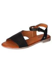 Mustang Shoes Damen Sandale, Gr. 37, schwarz, Lederimitat, casual, Schuhe, Sommerschuh, Sandalette, Riemchensandale in asymmetrischer Form