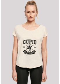 F4NT4STIC Damen T-Shirt "Cupid University Valentinstag", weiß, casual, Gr. XS, Obermaterial: 100% Baumwolle, Shirts, Premium Qualität