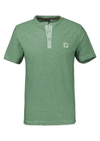 Lerros Herren Henleyshirt "Lerros Herren Serafino-Shirt, gestreift", grün, Gr. XXXL, 100% Baumwolle, Shirts