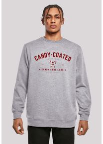 F4NT4STIC Herren Sweatshirt "Weihnachten Candy Coated Christmas", grau, casual, Gr. S, Obermaterial: 50% Baumwolle, 50% Polyester, Sweatshirts,