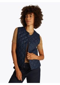 Tommy Hilfiger Damen Steppweste, blau, modisch, Gr. S, unifarben, Obermaterial: 100% Polyamid, Westen, mit Logostickerei