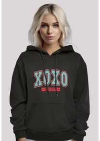 F4NT4STIC Damen Kapuzenpullover "XOXO University Valentinstag", schwarz, casual, Gr. XXXL, Obermaterial: 65% Baumwolle, 35% Polyester, Pullover,