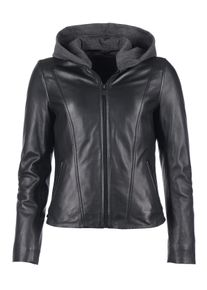 Mustang Damen Lederjacke "31023145", schwarz, Gr. XL, 100% Leder, Schaf / Futter: 100% Baumwolle, / Ärmelfutter: 100% Polyester / Füllung: 100%