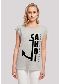 F4NT4STIC Damen T-Shirt "Ahoi Anker Knut & Jan Hamburg", grau, casual, Gr. XS, Obermaterial: 100% Baumwolle, Shirts, Print
