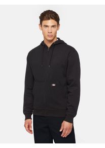 Dickies Herren Kapuzensweatjacke "Dickies Workwear Sweatshirt MWG FUL ZIP FLC HOD REG BLACK", schwarz, Gr. XXL, Obermaterial: 80% Baumwolle, 20%