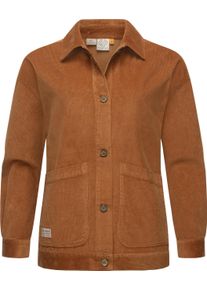 Ragwear Damen Cordjacke "Ennea", braun, modisch, Gr. XXL, Obermaterial: 100% Baumwolle, Jacken, Leichte Damen Übergangsjacke aus Kord