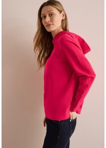 Cecil Damen Sweatshirt, rot, casual, Gr. XS, unifarben, Web, 80% Baumwolle, 17% Polyester, 3% Elasthan, Sweatshirts, mit Kapuze