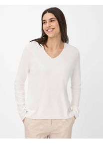 Brax Damen Strickpullover "Style LESLEY", weiß, Gr. 46, 72% Viskose, 28% Polyamid, Pullover