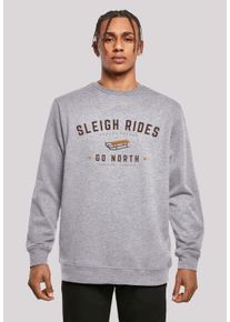F4NT4STIC Herren Sweatshirt "Schlittenfahren Weihnachten Christmas", grau, casual, Gr. 5XL, Obermaterial: 50% Baumwolle, 50% Polyester, Sweatshirts,
