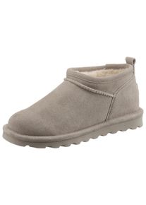 Bearpaw Damen Winterboots "SuperShorty ELLE SHORT", Gr. 40, beige, Veloursleder, unifarben, modisch, Schuhe, Schlupfboots mit wasserabweisender mit