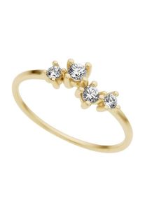 Firetti Damen Fingerring "Schmuck Geschenk Gold 333 Damenring Verlobungsring Goldring Solitär", 16, Gelbgold 333, gold, Gelbgold 333, Fingerringe,