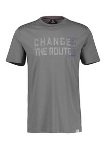 Lerros Herren T-Shirt "Lerros T-Shirt mit Brustprint", grau, Gr. XXXL, 100% Baumwolle, Shirts