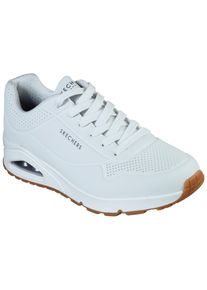 Skechers Herren Sneaker "Uno - Stand on Air", Gr. 42, weiß, Lederimitat, sportlich, Schuhe, Freizeitschuh, Halbschuh, Schnürschuh mit Air-Cooled