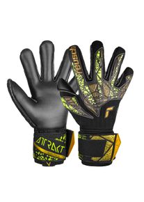Reusch Damen Torwarthandschuhe "Attrakt Duo Finger Support", gold, sportlich, Gr. 12, mehrfarbig, 50% Elastodien, 25% Polyester, 20% Polypropylen, 5%