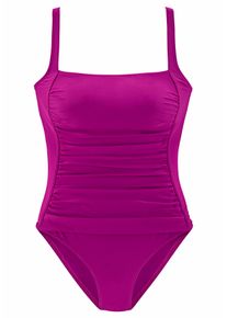 Lascana Damen Badeanzug, pink, Gr. 38, unifarben, Polyamid, Badeanzüge, mit Raffungen und Shaping-Effekt