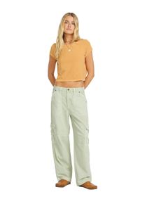 Billabong Damen Cargohose "Walk Along", grün, Gr. 26, 100% Baumwolle, Hosen