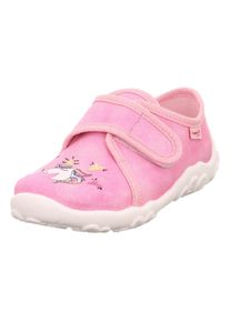 Superfit Kinder Hausschuh "BONNY WMS: mittel", Gr. 27, rosa, Baumwolle, bestickt, Basic, Schuhe, Kindergartenschuh mit Einhorn-Motiv, Größenschablone