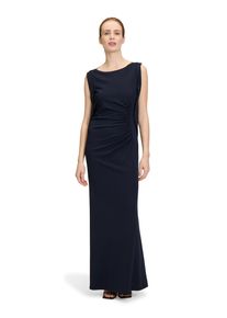 Vera Mont Damen Abendkleid "Vera Mont Abendkleid mit Spitze", blau, Gr. 48, Cru00eape, Spitze, Obermaterial: 95% Polyester, 5% Elasthan. Besatz: 90%